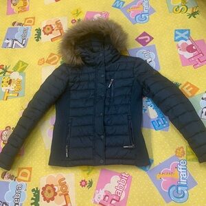 Superdry Puffer Hoodie Zip Up Jacket